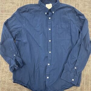 Men's XXL Navy Blue Button-Down Shirt